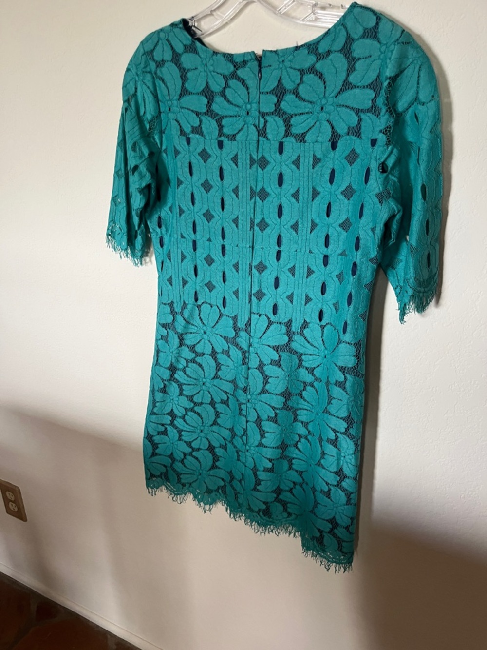 Plenty by Tracy Reese Teal Lace Midi Dress - Picture 2 of 6